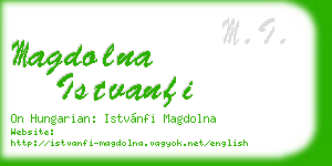 magdolna istvanfi business card