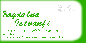 magdolna istvanfi business card